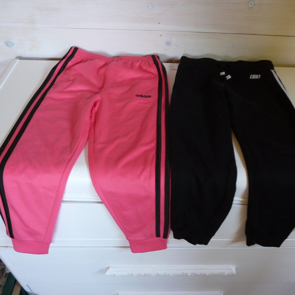 Adidas and Sketchers Track Pants - Girls 6 / Small